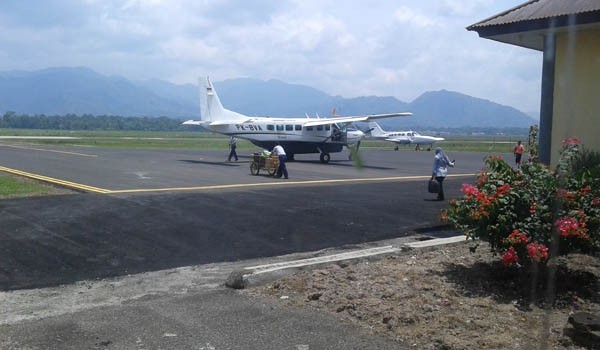 Pesawat Susi Air saat di Bandara Depati Parbo Kerinci